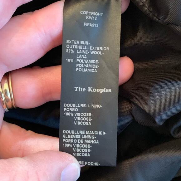The Kooples navy blue wool blend moto biker coat size 34 or Extra Small XS - Picture 12 of 16